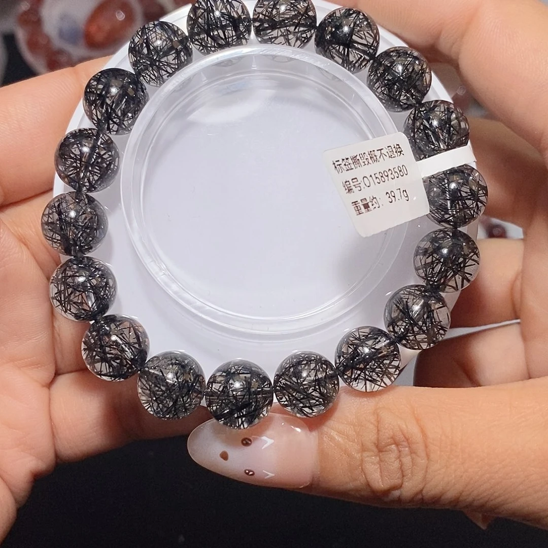 手链水晶未镶嵌黑发晶手链11.5