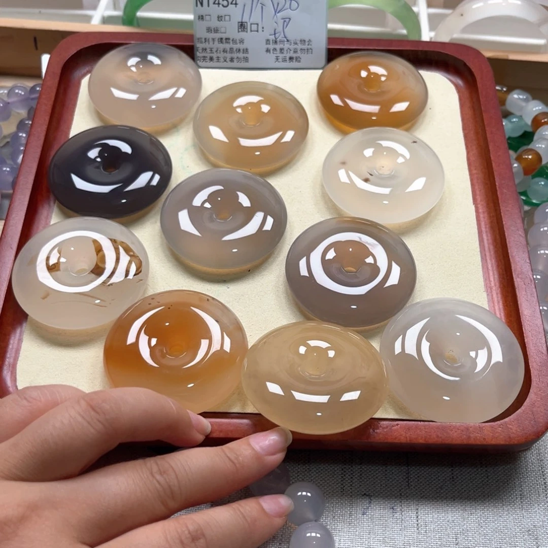 玛瑙/玉髓手镯未镶嵌十***茗1454