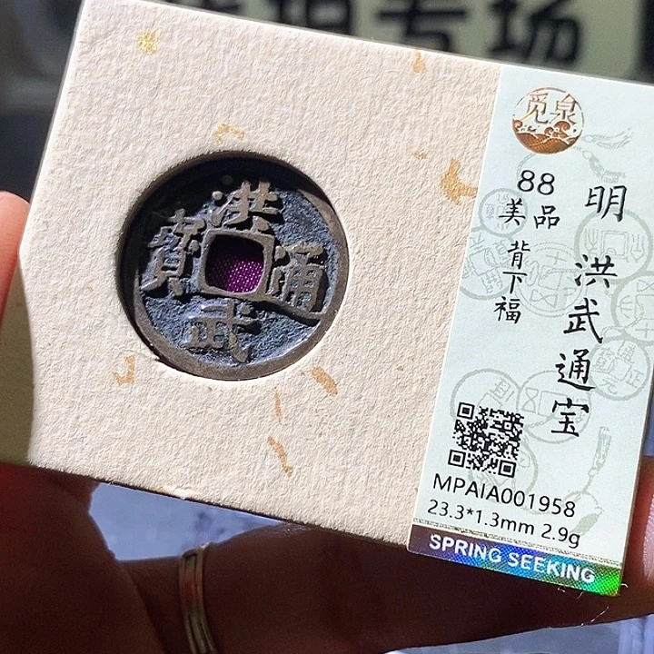 铜洪武通宝背下福。华夏天玺总店958