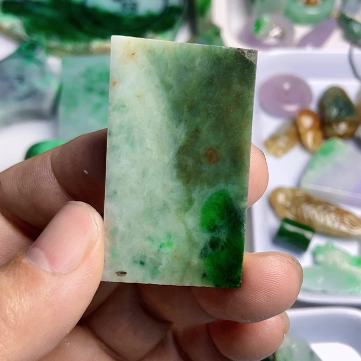 翡翠散珠天然翡翠A货挂件