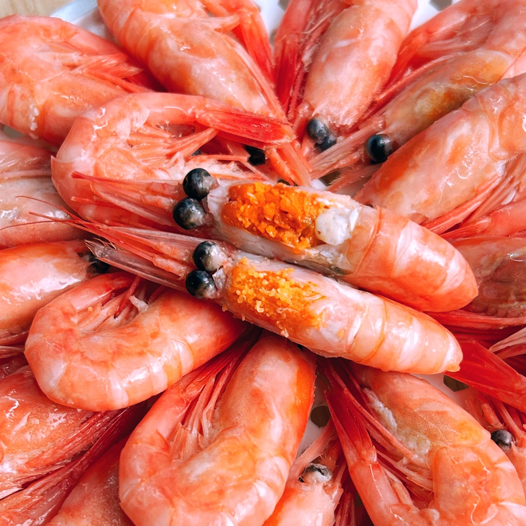 【100%全头籽】80-100+北极甜虾新货 京东包邮 即食美味新虾