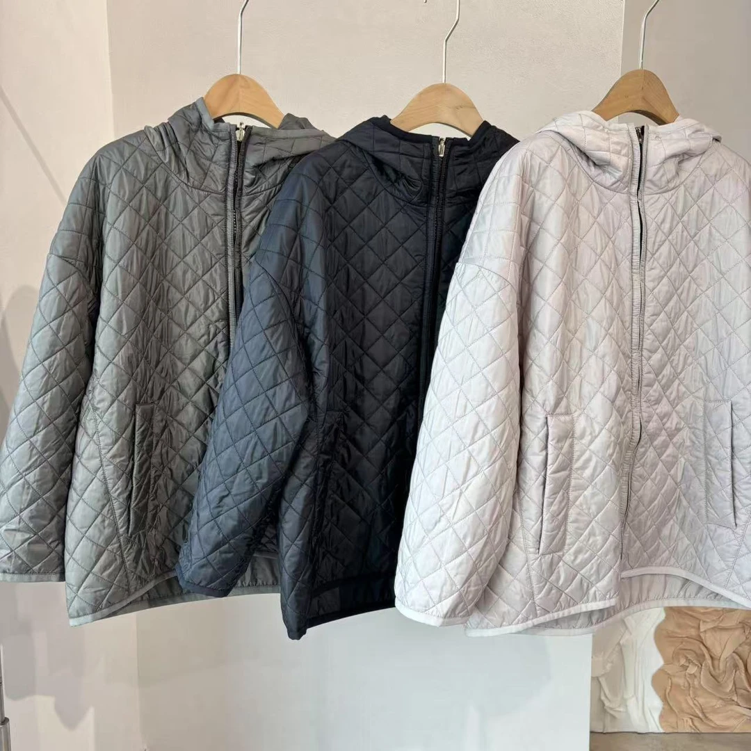CSY5020 意大利客人订单 三色菱格双面穿棉服