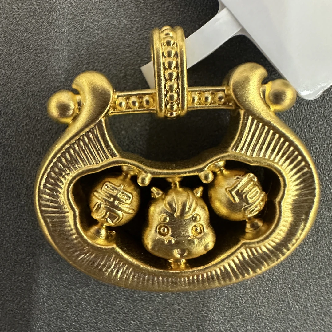 【夏夏专享】足金999 富贵锁 GP 1.44攒金有道