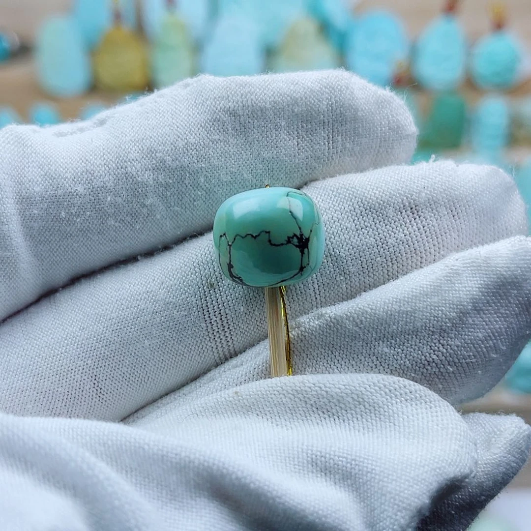 未镶嵌绿松石珠宝奇石12mm