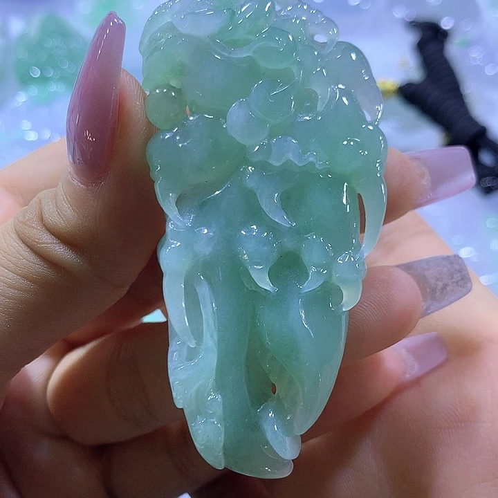 翡翠未镶嵌颈饰天然翡翠A货吊坠