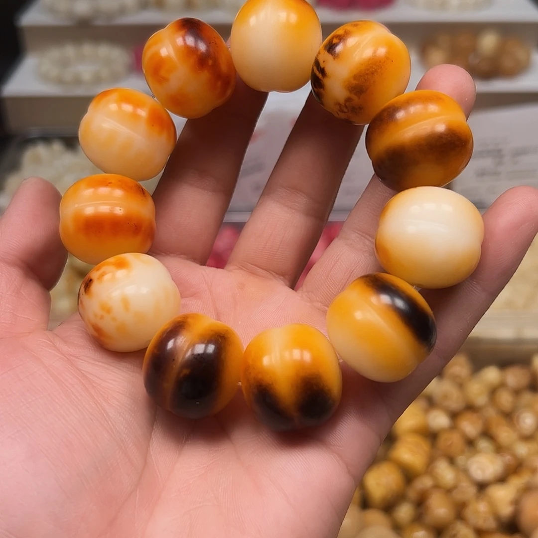 菩提根/象牙果手串23尺干磨汉堡主