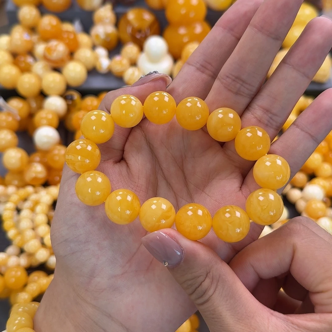 蜜蜡未镶嵌珠宝奇石15mm