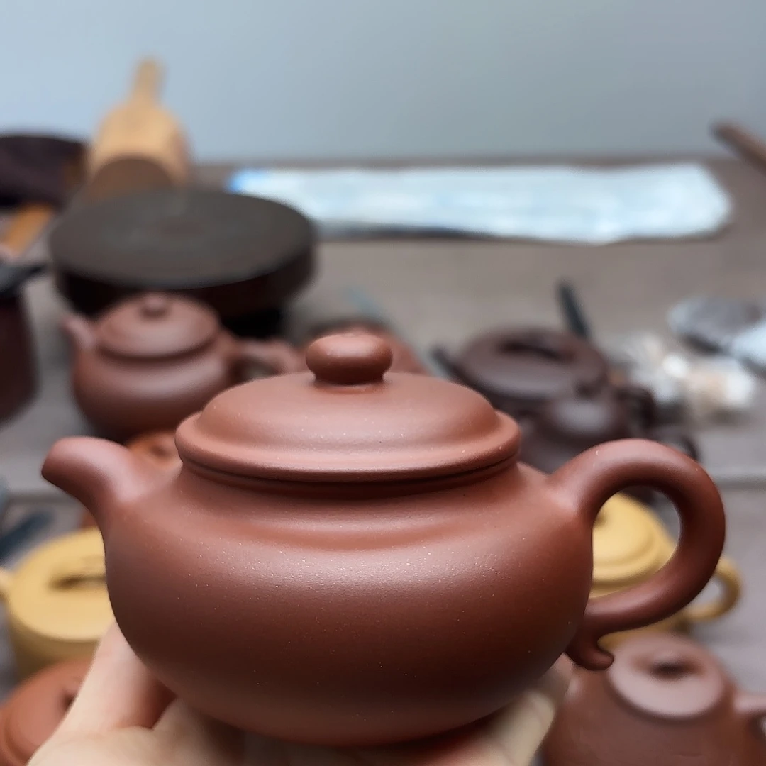 紫砂茶壶紫泥仿古200cc微瑕