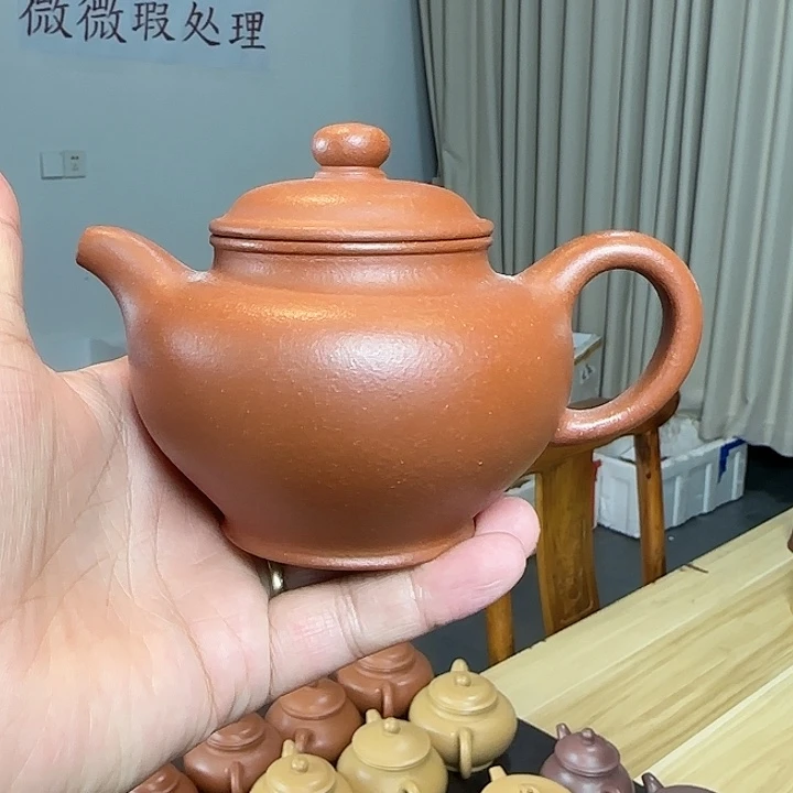 茶壶紫砂红降坡掇只