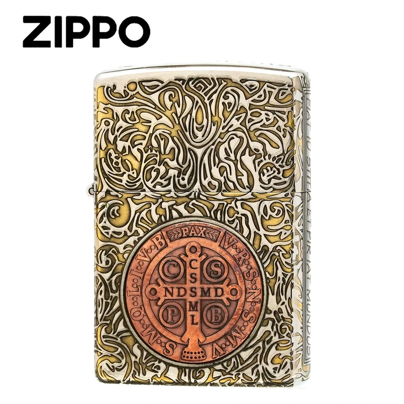 ZIPPO正品打火机/3D深雕【康斯坦丁牧师】紫铜镶嵌DY9920FD【阿明1】