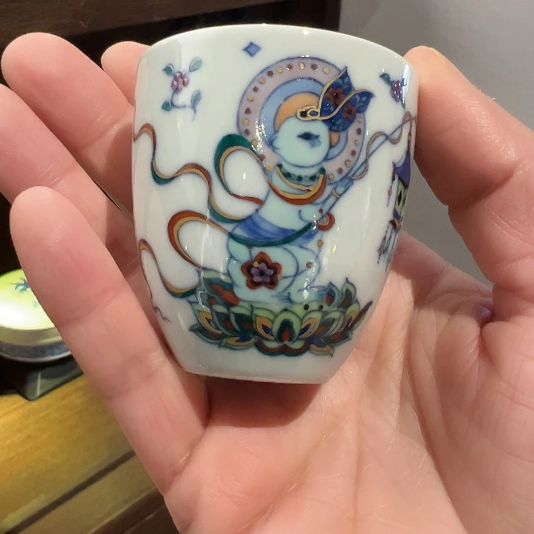 钟家窑斗彩描金杯杯杯杯