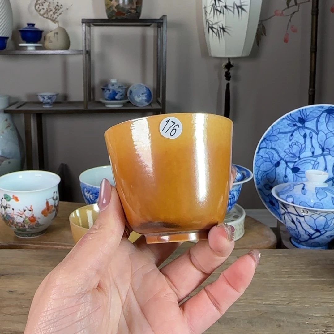 杯景德镇陶瓷柴烧多人