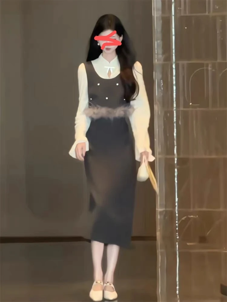 法式名媛风千金连衣裙今年流行的爆款女装新款长裙大方得体的裙子