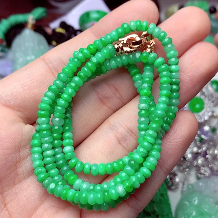 翡翠未镶嵌毛衣链