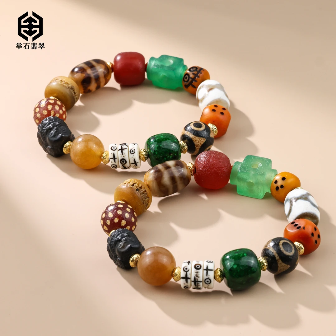 【举石臻品】TH0609-111-66天珠合金手串（一件/多样性/约12mm+）Y