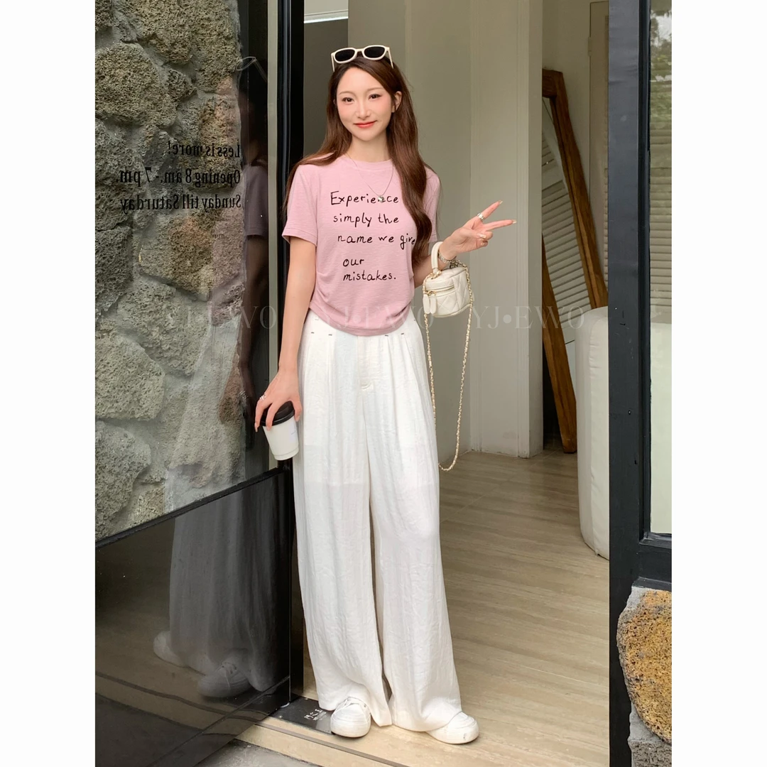 【现货】显瘦高腰时尚百搭显腿长百搭垂感休闲裤-2285