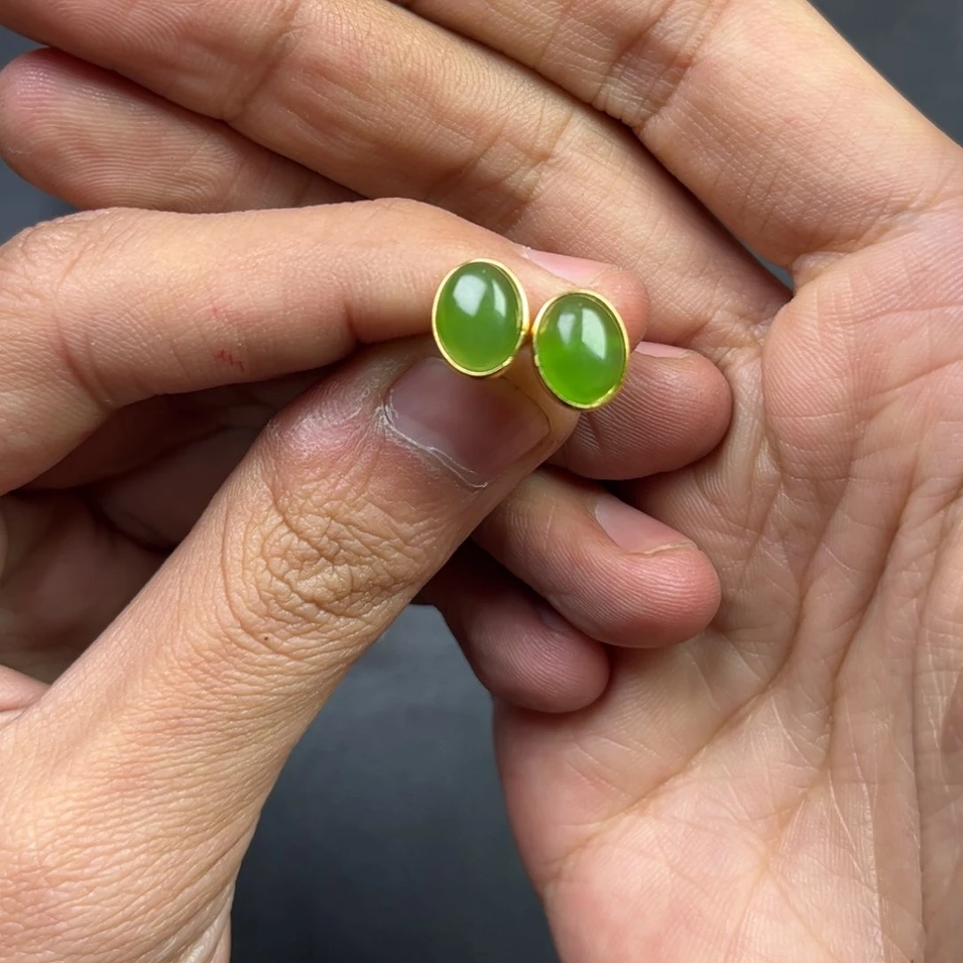 和田玉颈饰银S925镶嵌