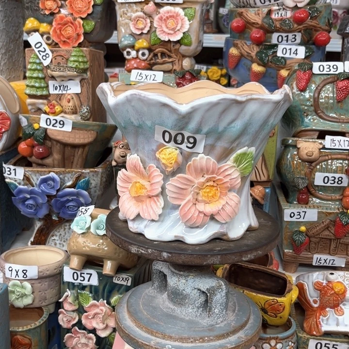 紫砂花盆粗陶材质多肉花盆