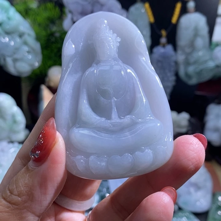 【闪购商品】颈饰未镶嵌翡翠靖**开观音