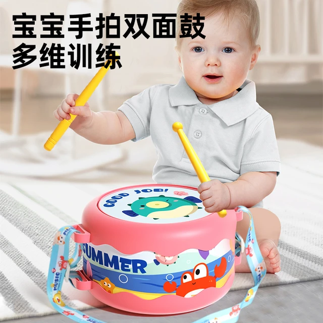 儿童手拍鼓玩具小鼓腰鼓拍拍手鼓宝宝敲鼓男女孩0-3岁奥尔夫乐器2
