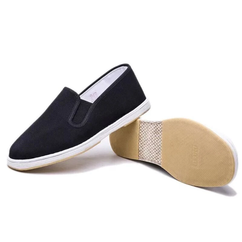 手工麻绳半贴平面防滑耐磨透气吸汗千层底软底夏季老北京布鞋男鞋