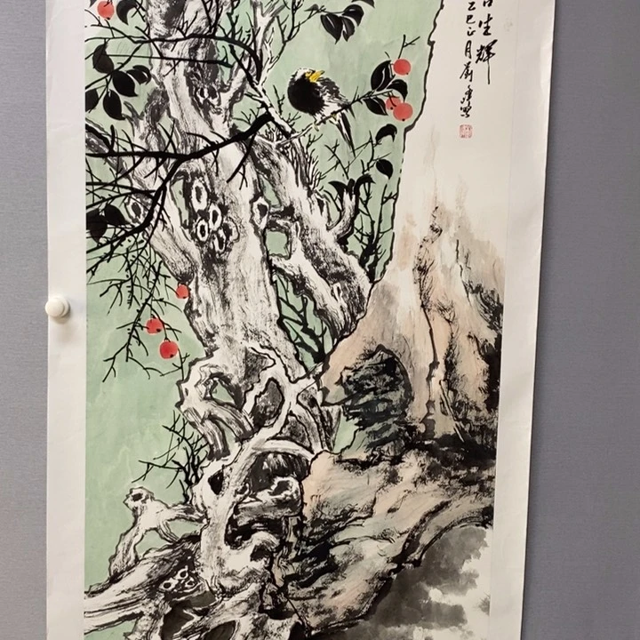 国画亲笔手绘宣传画
