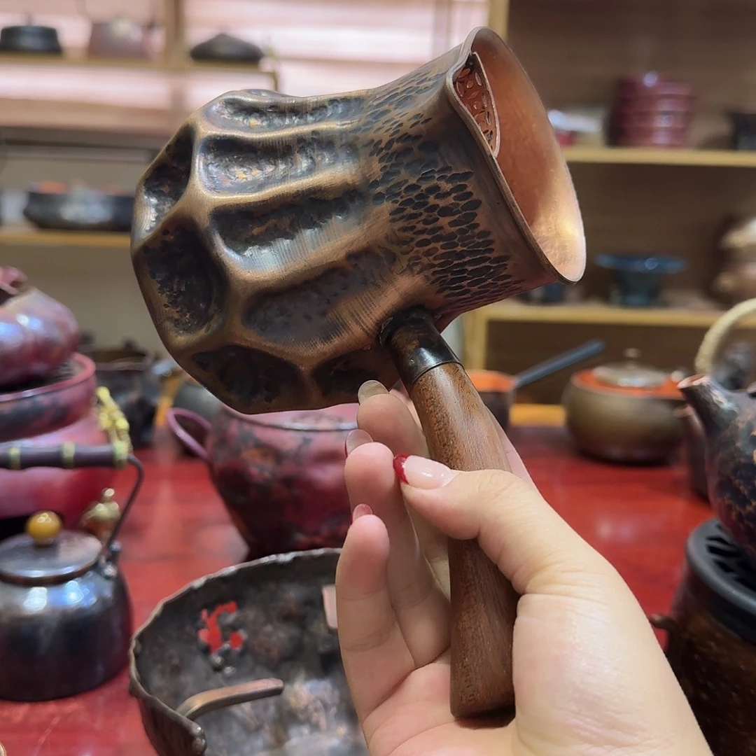 卤***深紫铜手工制作摆件