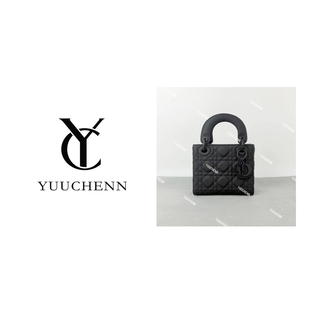 YUUCHENN/【戴妃包】进口磨砂小牛皮17cm 黑色 HH5929