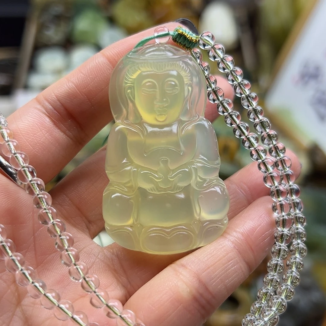 未镶嵌岫玉颈饰岫玉观音