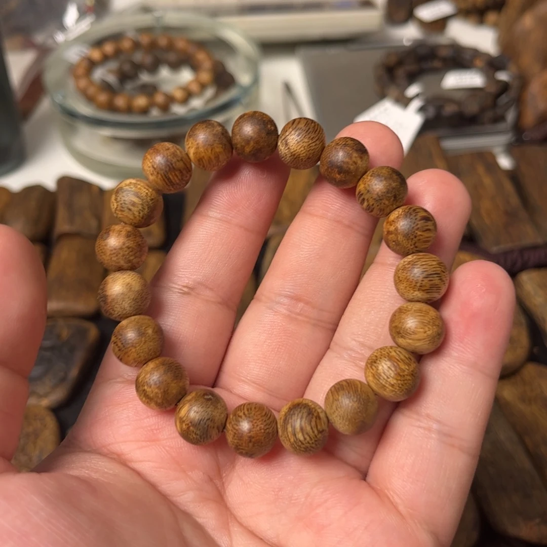 沉香手串?*?奇楠沉香卡1.0圆珠单圈手串一条（福利）