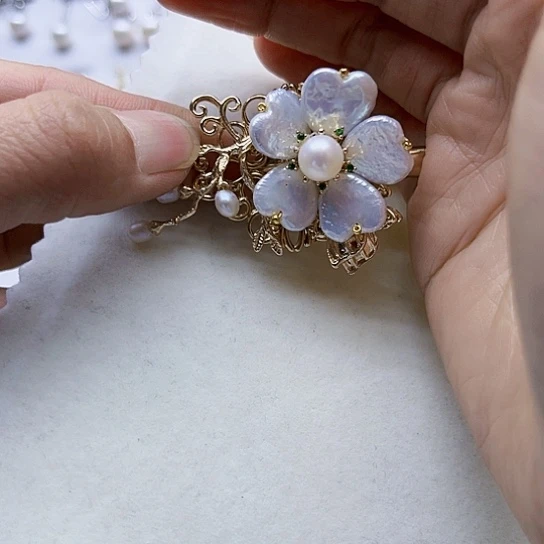 淡水珍珠材料银S925镶嵌