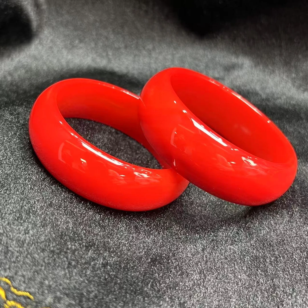 面面来财珠宝S8171大轮胎-红瑚阿咔玛瑙红手镯-配盒-多样性发其一