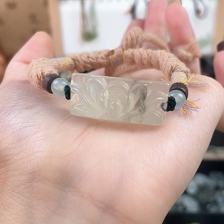 蛇纹石玉合金颈饰