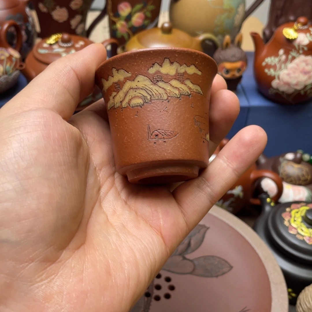 茶杯紫泥紫砂主人杯50