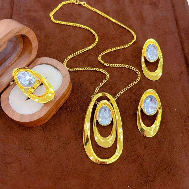 铜合金项链 时尚爆套装509-28-22百搭简约欧美轻奢气质复古古风