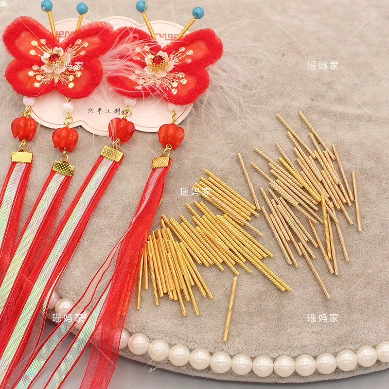 3CM/5CM弹簧条发饰材料配件diy发饰玩偶手工制作弹簧配件