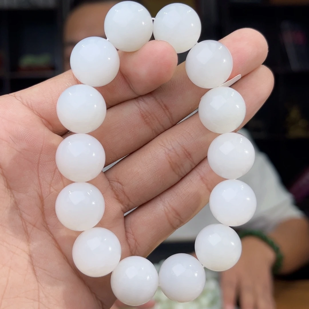 和田玉未镶嵌手串天然和田玉13年新疆且末天泰卡16