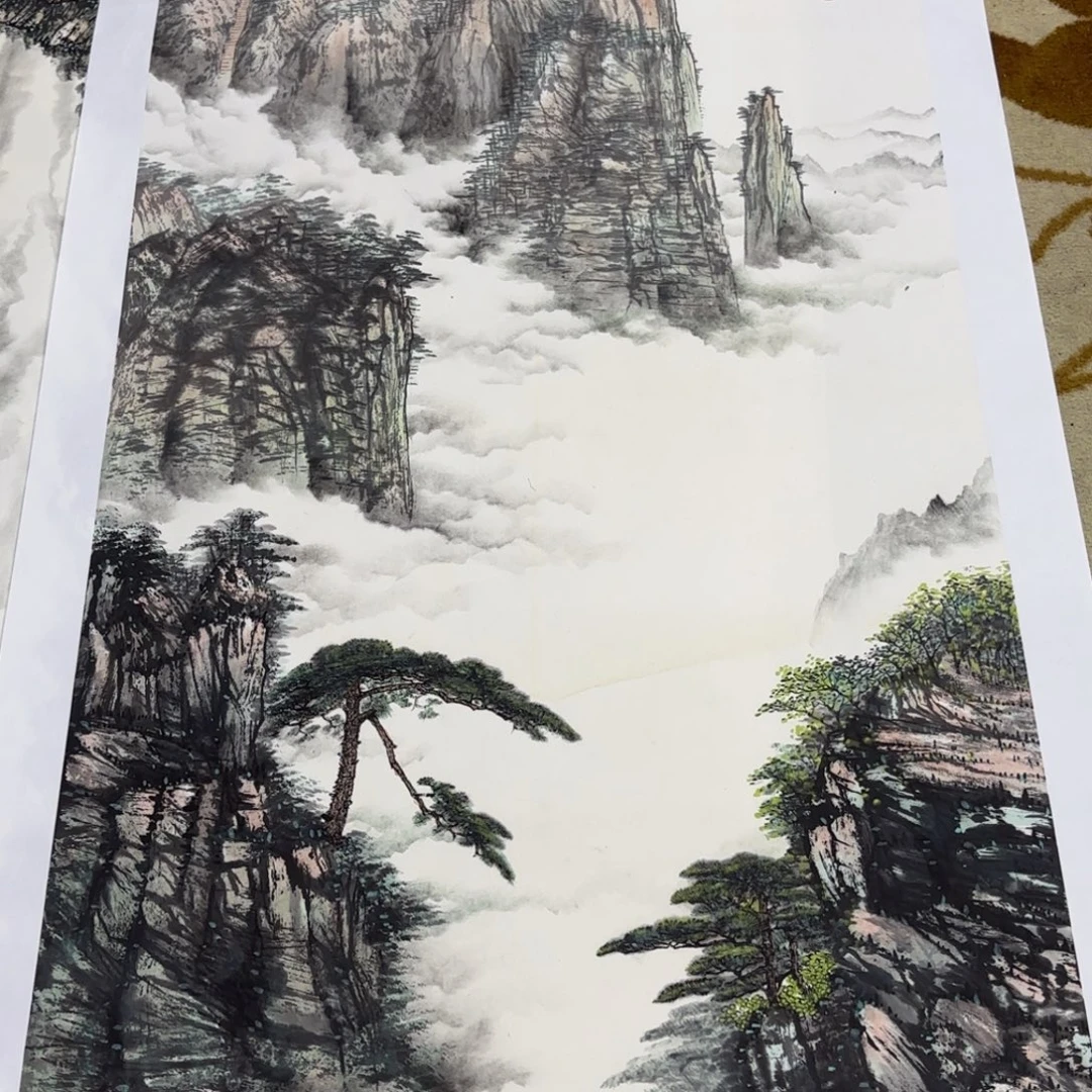 陌***桑国画韩同池四尺山水艺