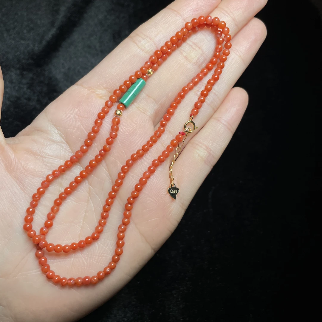 精致款~珠光宝气&南红小米链圆珠约3mm~介意勿拍