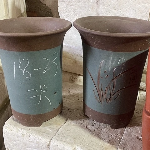 紫砂中国宜兴紫砂花盆，