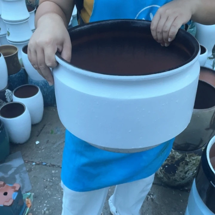 紫砂花盆口30高22正品正品