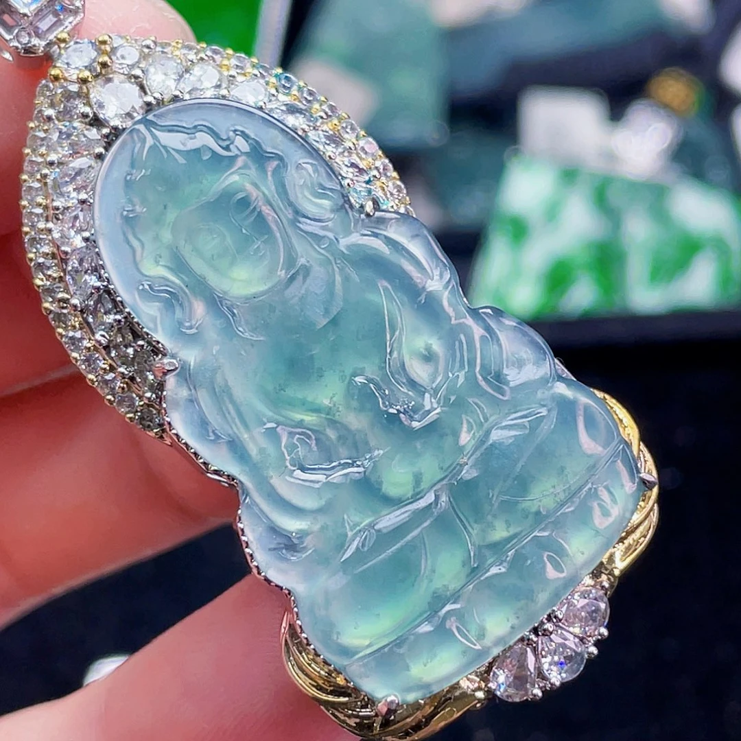 翡翠未镶嵌吊坠(不含链)455