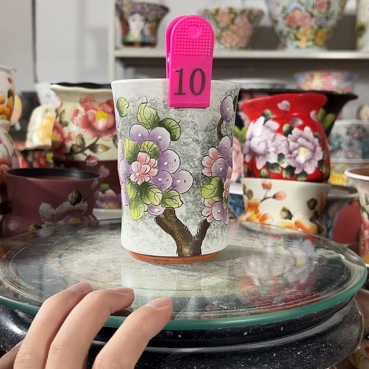满38包邮景德镇幸运花盆不****己