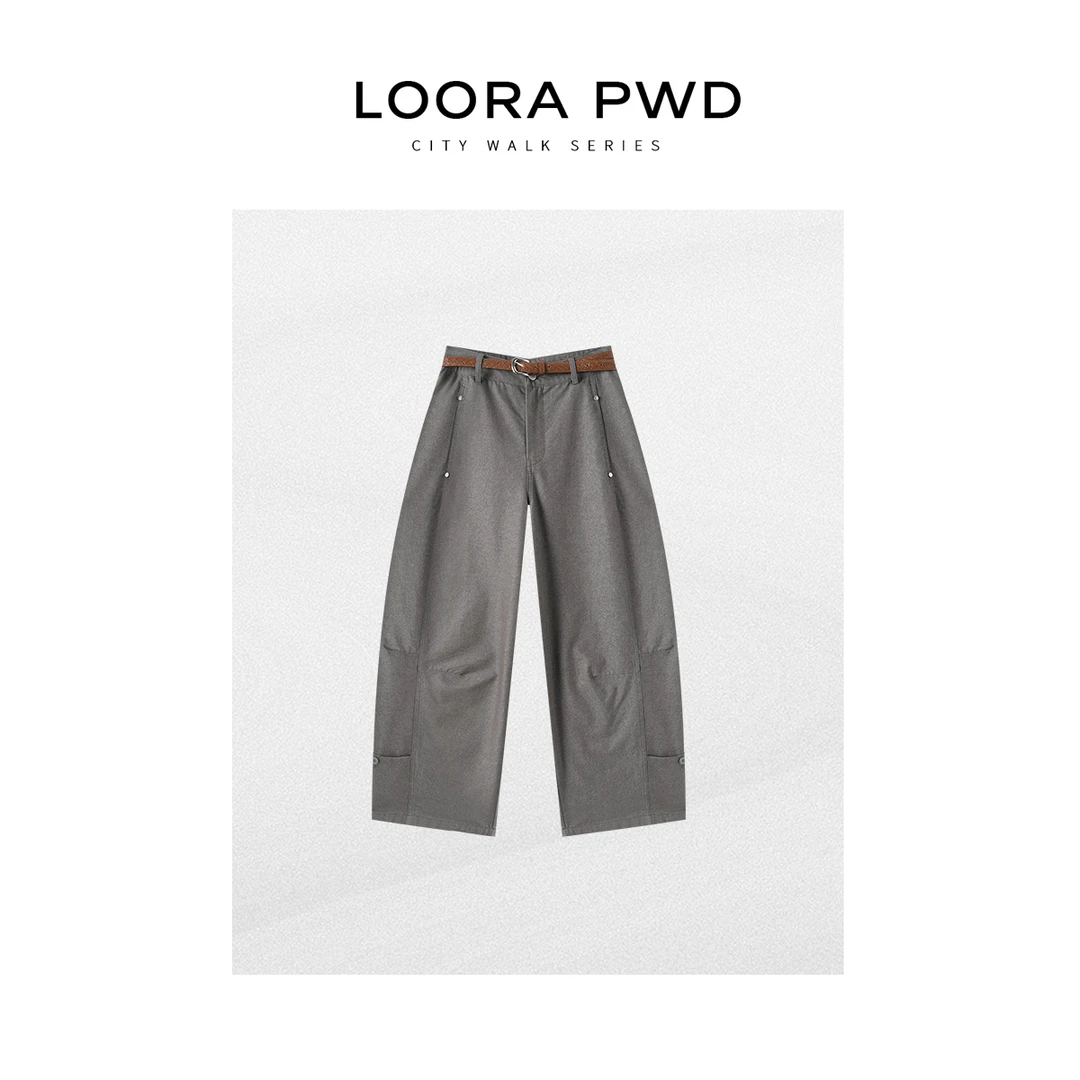 LOORAPWD/罗拉密码 薄款灯笼裤带腰带纯色宽松25CJBG0150Y