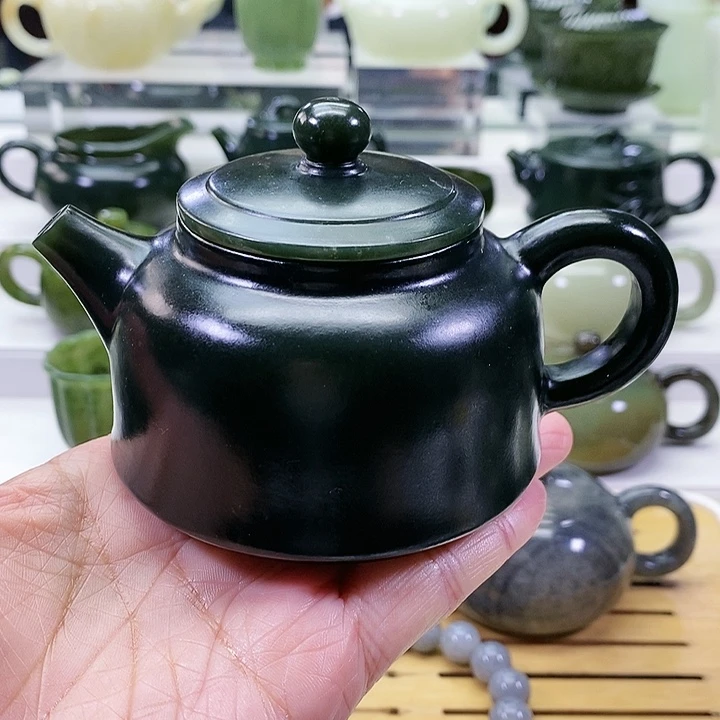 未镶嵌和田玉挂件茶壶190m l