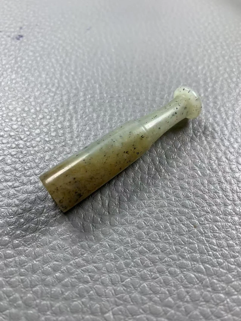 和田玉俄料青花糖烟嘴