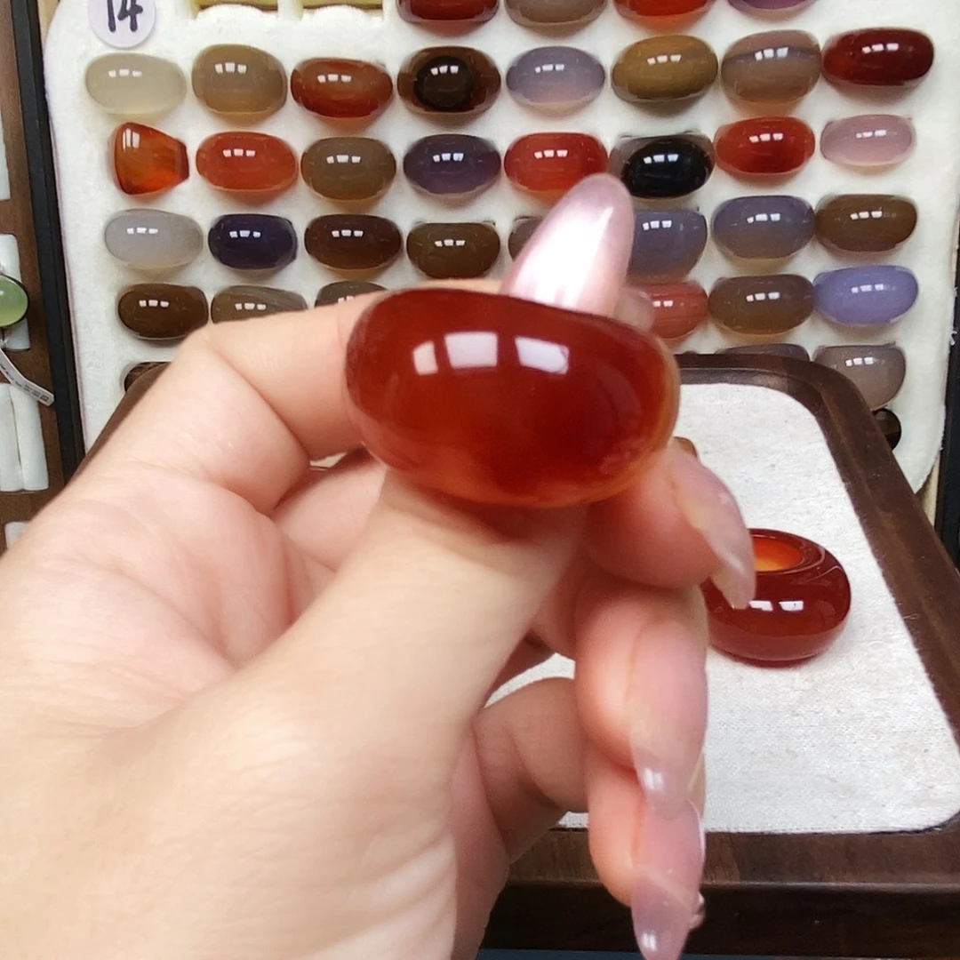 歧***岸玛瑙/玉髓未镶嵌戒指