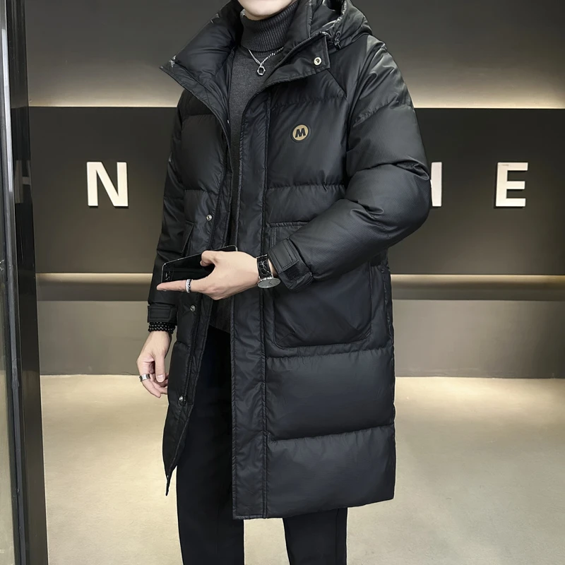 纽斯赫肯高端中长款羽绒服男士冬季加厚保暖休闲时尚帅气冬装外套