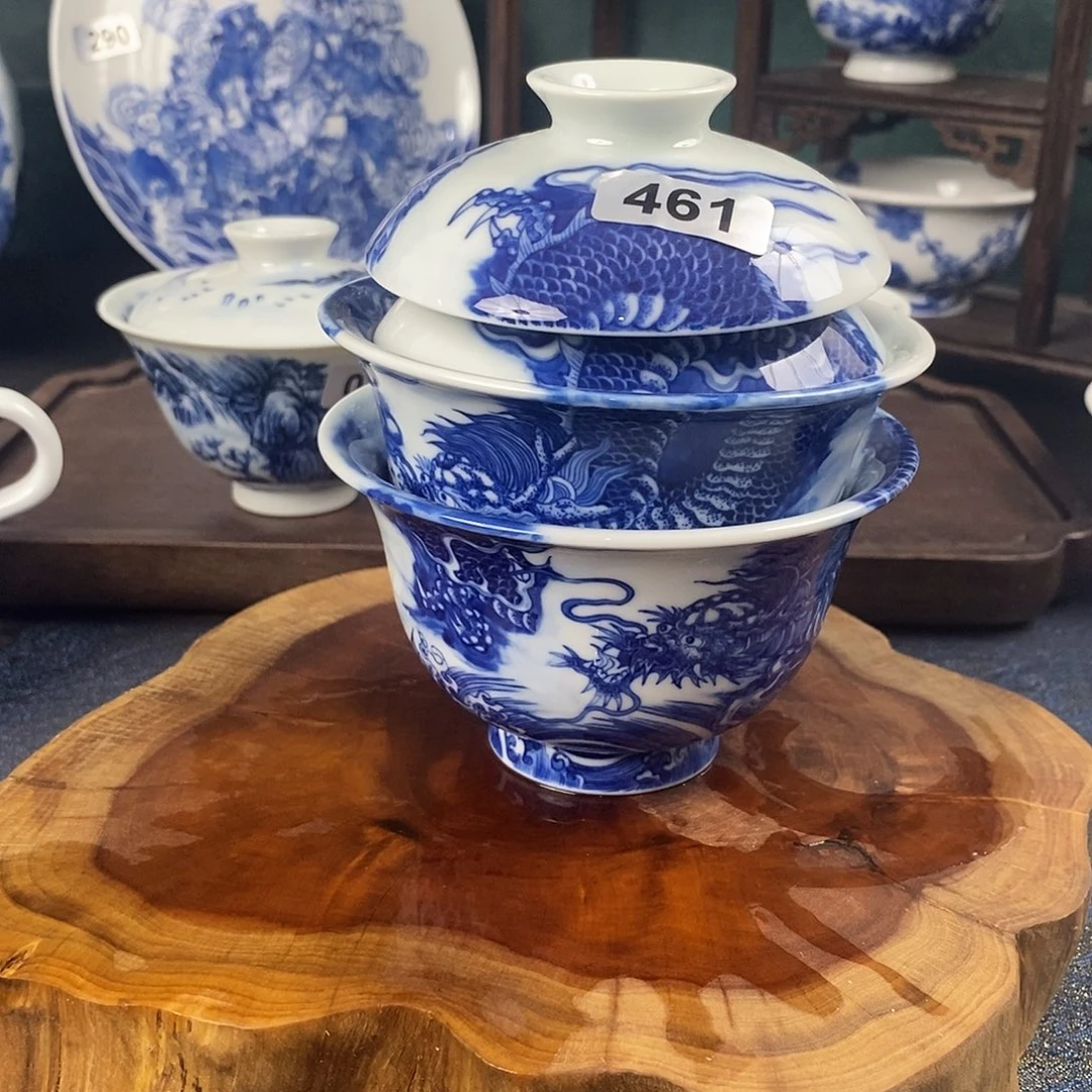 w***5瓷片景德镇手绘青花茶器461