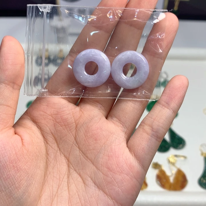 翡翠未镶嵌耳饰耳饰